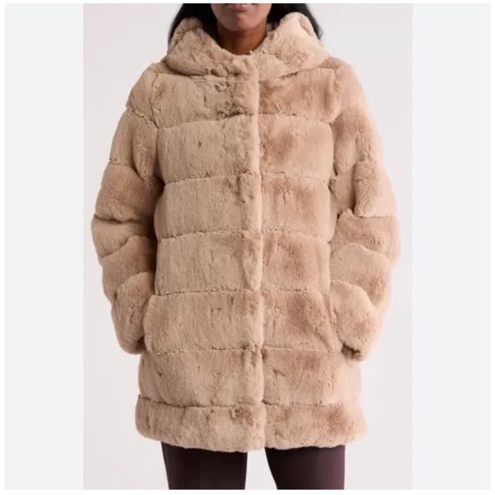 MSRP $250✨ Red Marine Luxe Faux Fur Hooded Puffer Jacket S- XL ✨QUICK SHIP